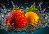 frisch gewaschenes Obst